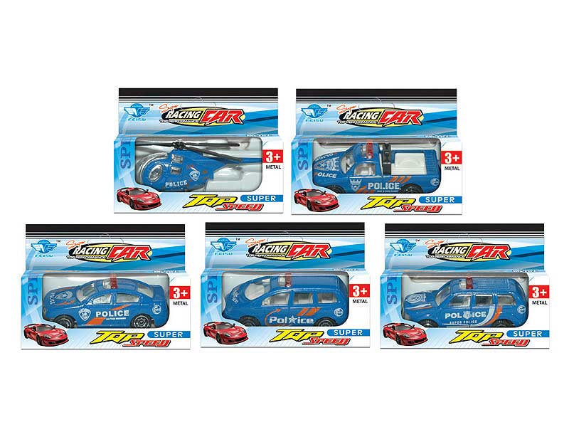 Die Cast Police Car Free Wheel(5S) toys