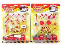 Free Wheel Fire Engine Set(2S) toys