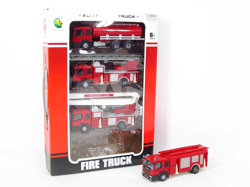 Die Cast Fire Engine Free Wheel(4in1) toys