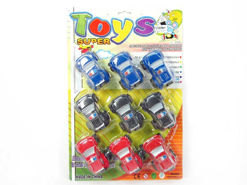 Free Wheel Police Car(9in1) toys