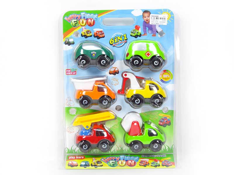 Free Wheel Cartoon Car(6in1) toys