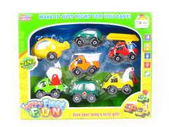 Free Wheel Cartoon Car(7in1) toys