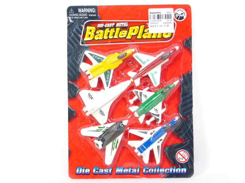 Die Cast Plane Free Wheel(6in1) toys