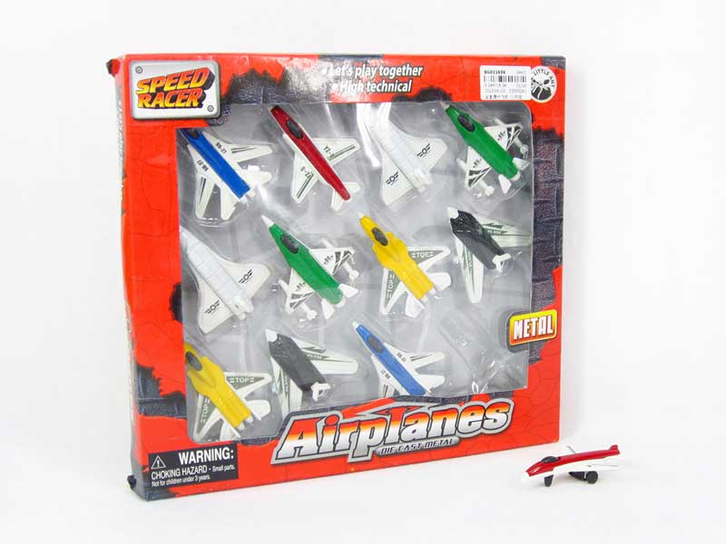 Die Cast Airplane Free Wheel(12in1) toys