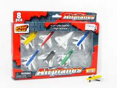 Die Cast Airplane Free Wheel(8in1) toys