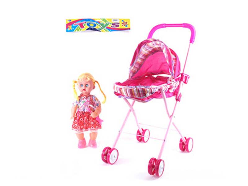 Go-cart & Doll Set W/IC toys