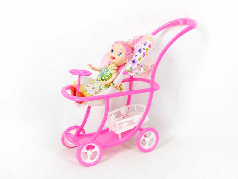 Free Wheel Go-cart & 3inch Doll toys