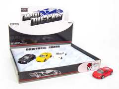 Die Cast Sports Car Free Wheel(12in1) toys