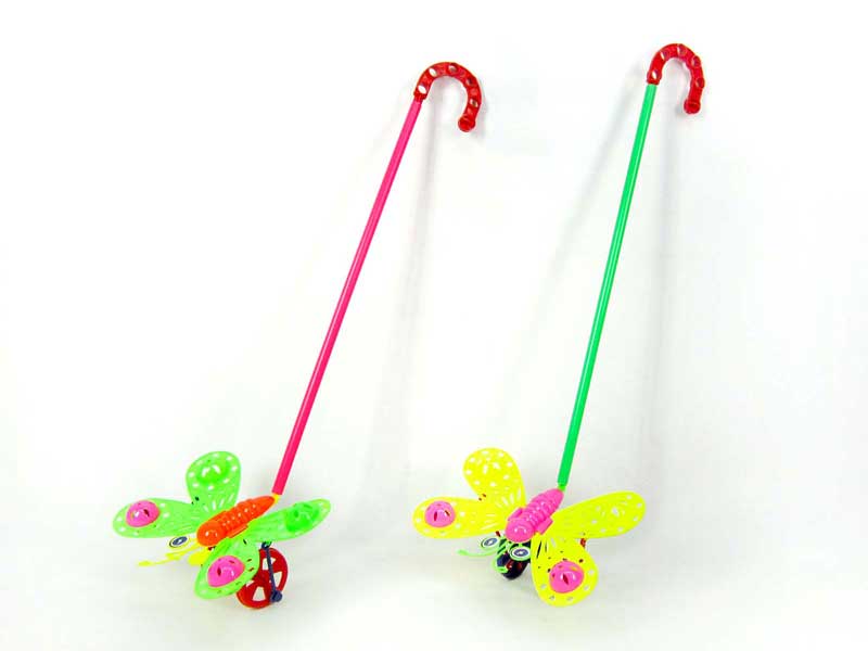 Push Butterfly W/Bell(4C) toys