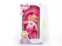 Baby Go-cart & 14inch Doll W/S