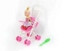 Free Wheel Go-cart & 3inch Doll toys