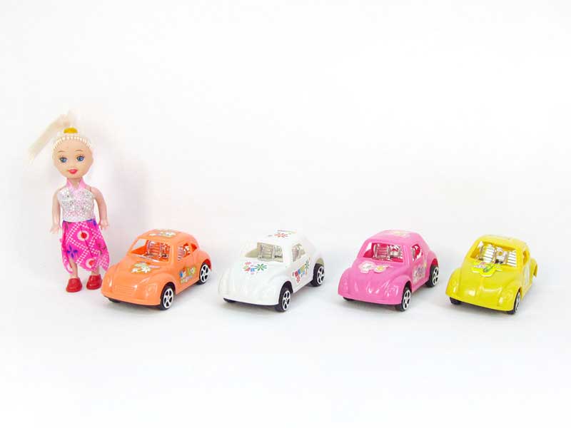Free Wheel Car & Doll(4in1) toys
