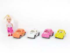 Free Wheel Car & Doll(4in1)