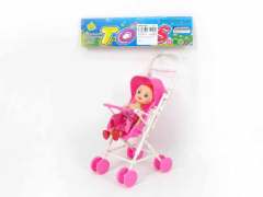 Free Wheel Pram & Doll(2C) toys