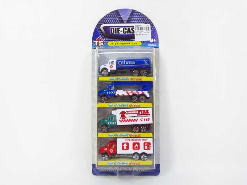 Die Cast Car Set Free Wheel(4in1) toys