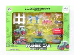Die Cast Farmer Truck Set Free Wheel toys