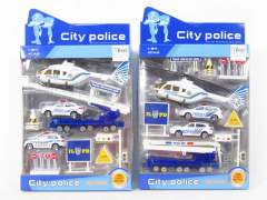 1:64 Die Cast Police Car Set Free Wheel(2S)