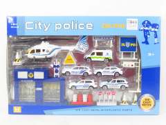 1:64 Die Cast Police Car Set Free Wheel toys