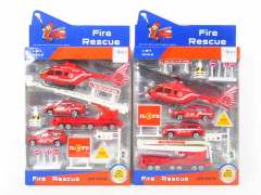 1:64 Die Cast Fire Engine Set Free Wheel(2S) toys