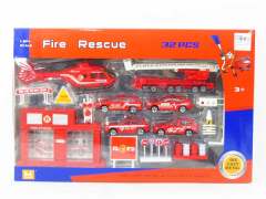 1:64 Die Cast Fire Engine Set Free Wheel toys
