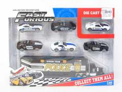 Die Cast Police Car & Truck Free Wheel toys