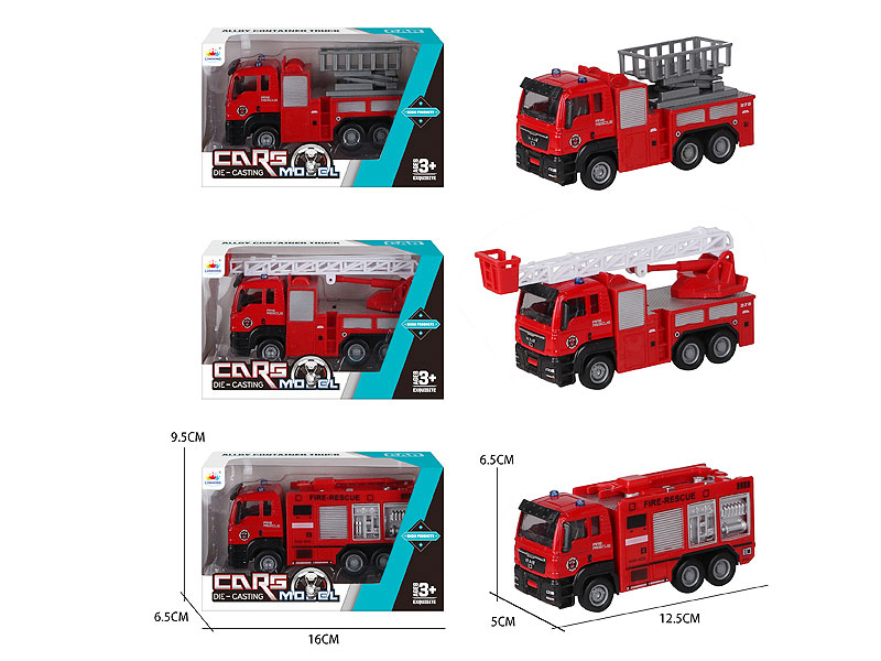 1:55 Die Cast Fire Engine Free Wheel(3S) toys