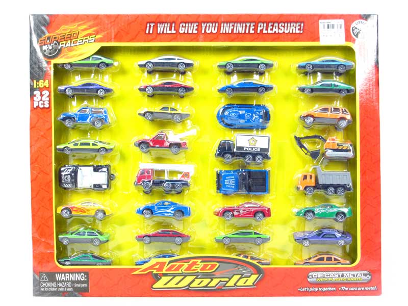 Die Cast Car Free Wheel(32in1) toys