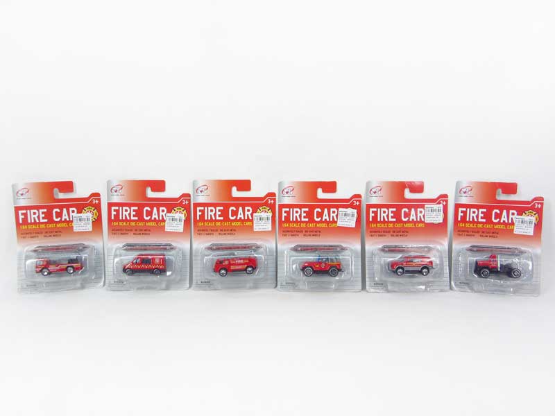 1:64 Die Cast Fire Engine Free Wheel(6S) toys