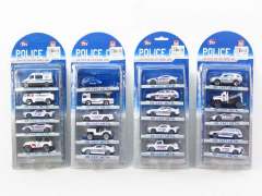 1:64 Die Cast Police Car Free Wheel(5in1) toys