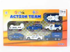 Die Cast Police Car Free Wheel(7in1) toys