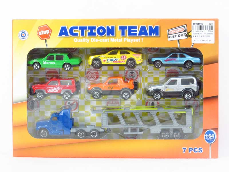 Die Cast Car Free Wheel(7in1) toys