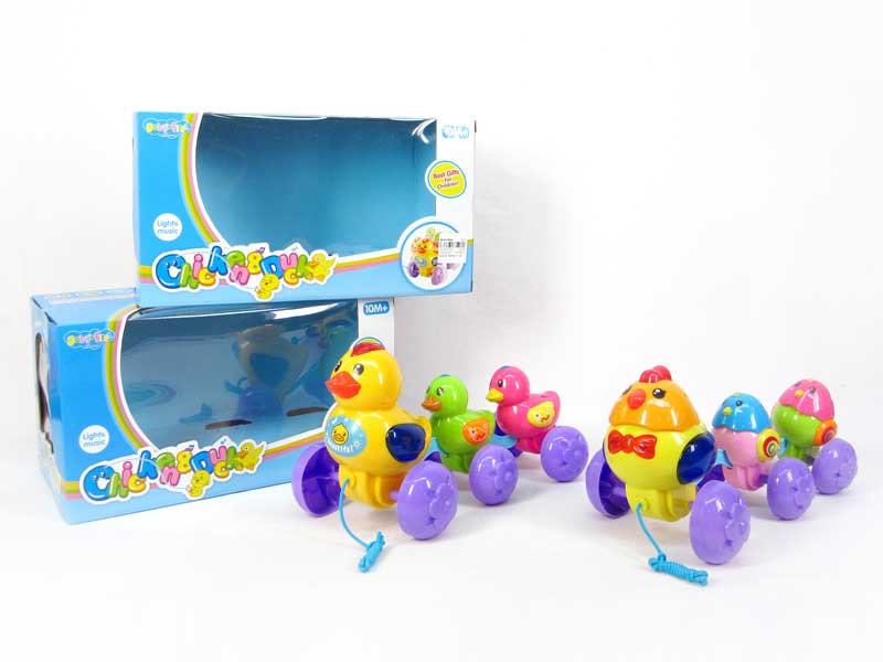 Drag Chicken & Duck W/M(2S) toys