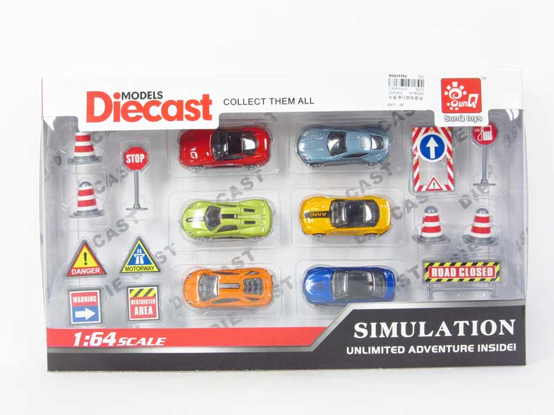 Die Cast Sports Car Set Free Wheel toys