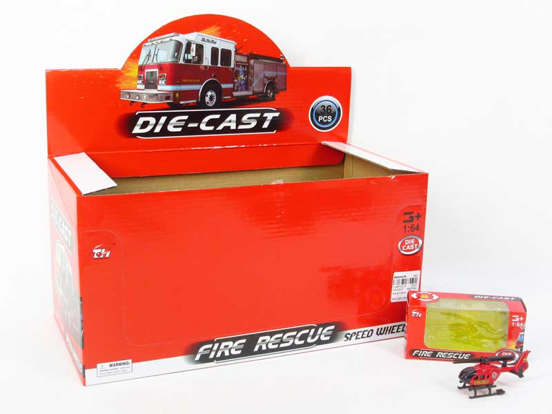 Die Cast Fire Engine Free Wheel(36in1) toys