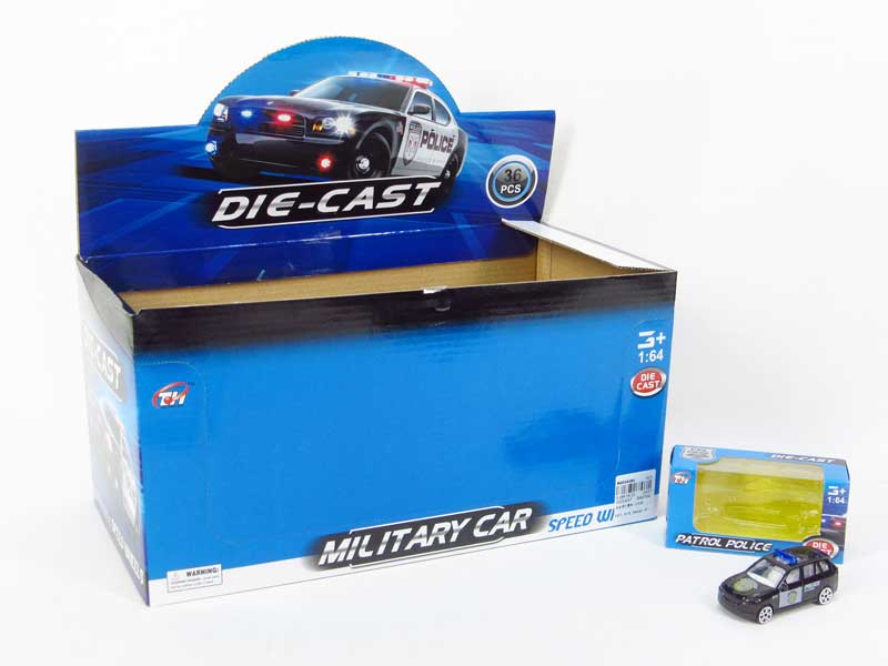 Die Cast Police Car Free Wheel(36in1) toys