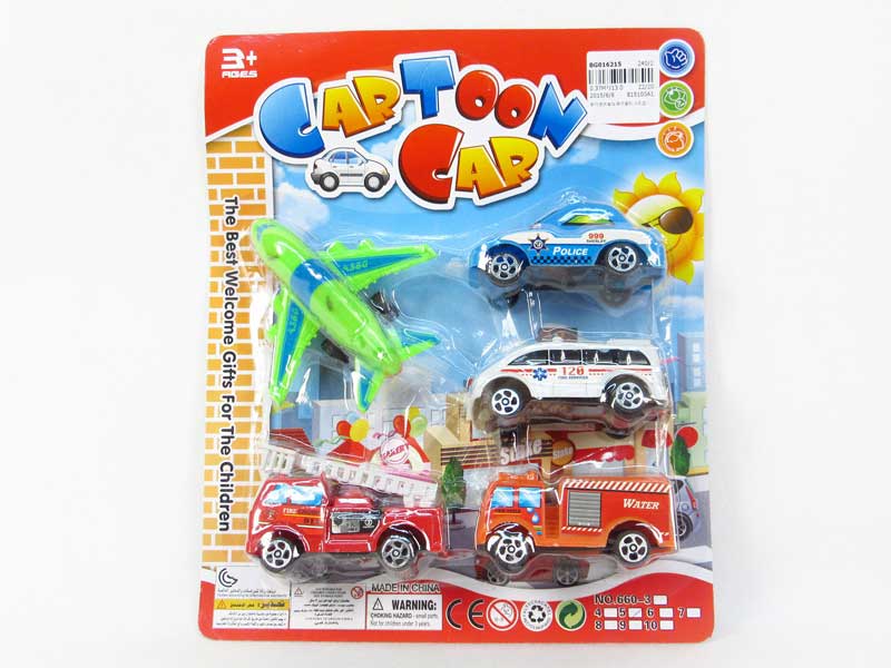 Free Wheel Fire Engine & Free Wheel Aerobus(5in1) toys