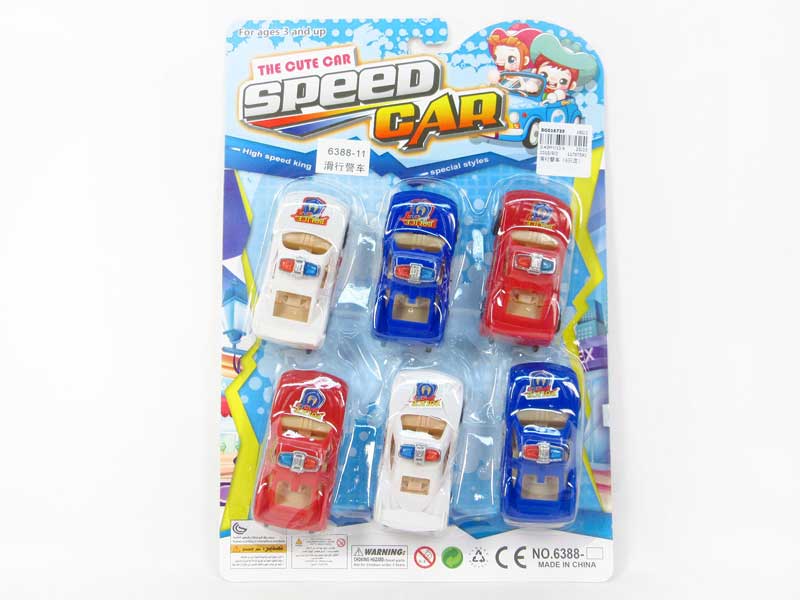 Free Wheel Police Car(6in1) toys