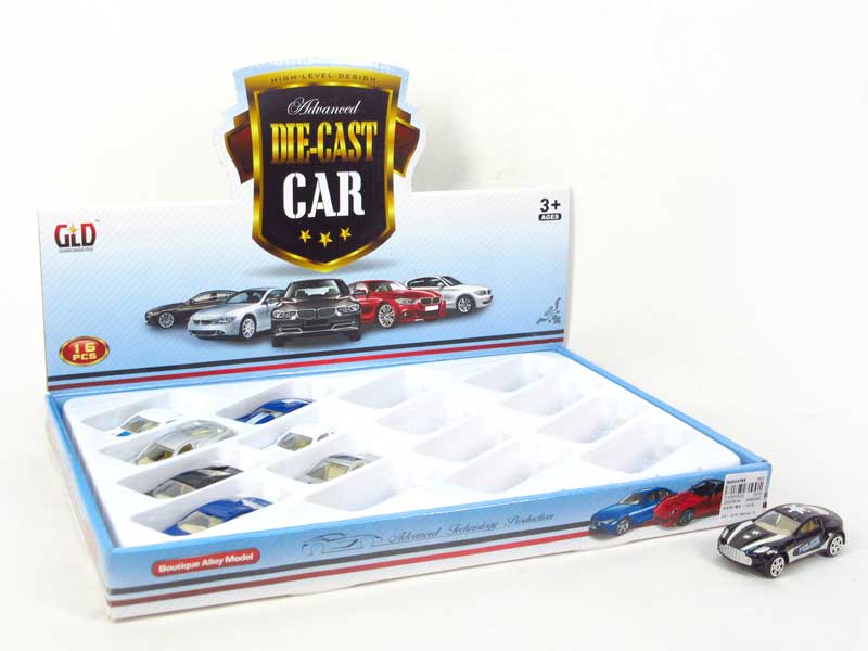 Die Cast Police Car Free Wheel(16in1) toys