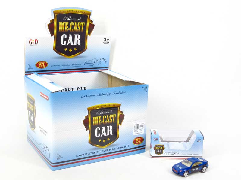 Die Cast Police Car Free Wheel(24in1) toys