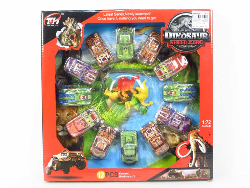 Free Wheel Car & Dinosaur(12in1) toys