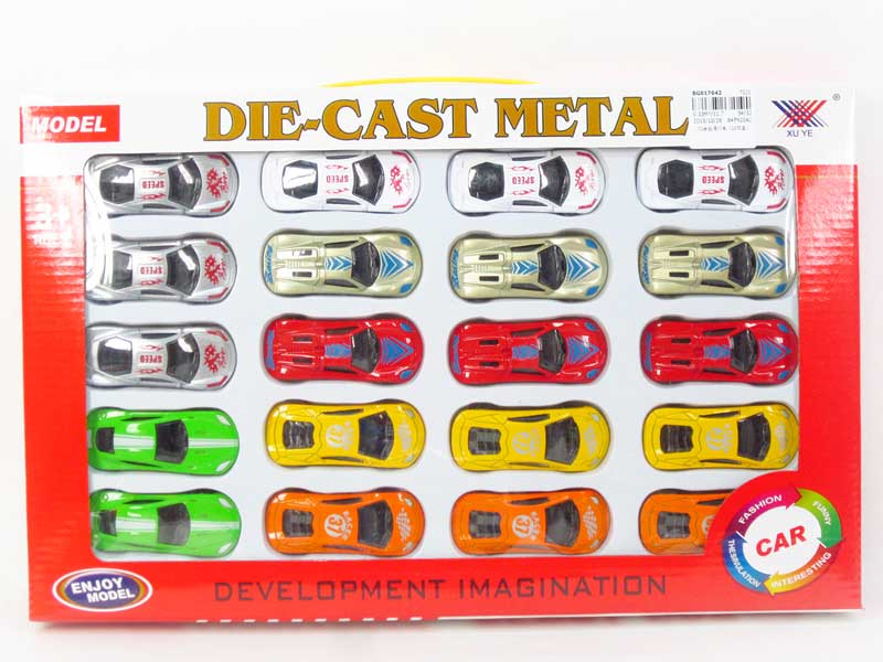 1:72 Die Cast Car Free Wheel(20in1) toys
