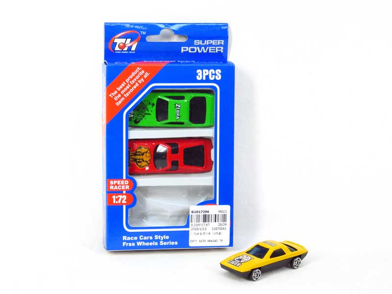 1:72 Die Cast Car Free Wheel(3in1) toys