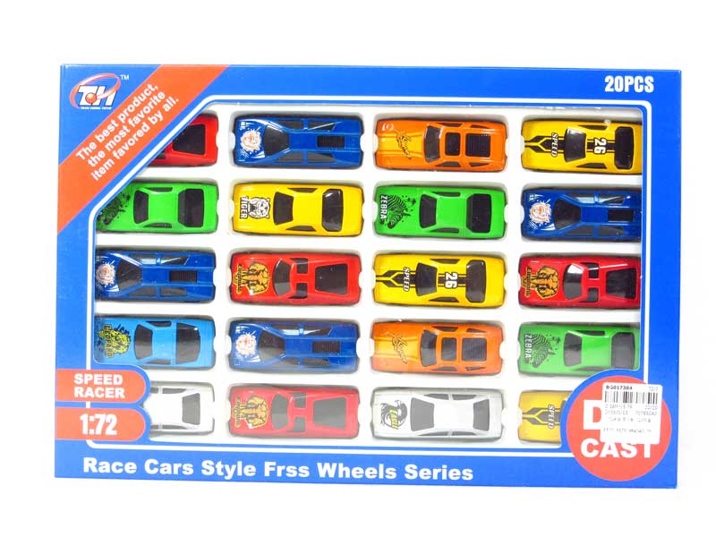 1:72 Die Cast Car Free Wheel(20in1) toys
