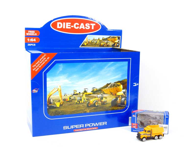 1:64 Die Cast Construction Truck Free Wheel(36in1) toys