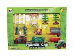 1:72 Die Cast Farmer Truck Set Free Wheel