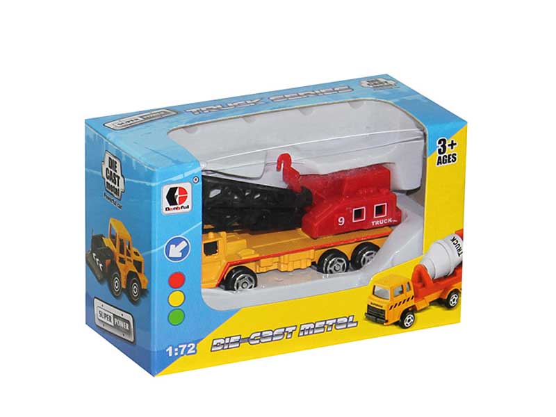 1:72 Die Cast Construction Truck Free Wheel(6S) toys