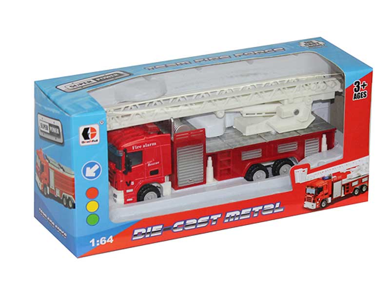 1:64 Die Cast Fire Engine Free Wheel toys