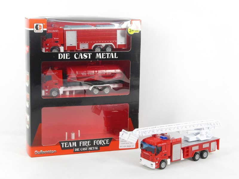 1:64 Die Cast Fire Engine Free Wheel(3in1) toys