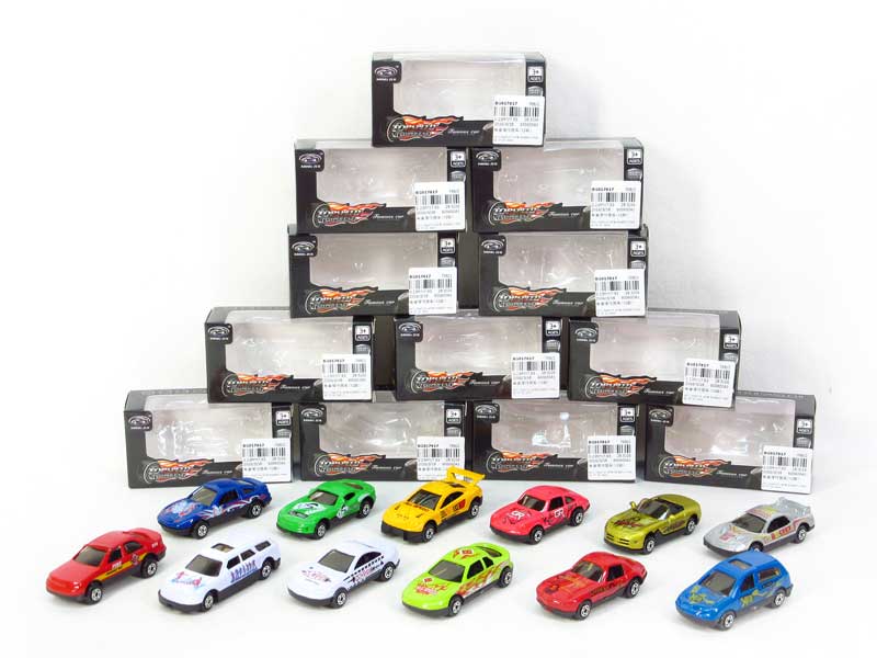 Die Cast Sports Car Free Wheel(12S) toys