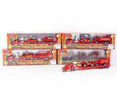 Die Cast Truck Tow Fire Engine Free Wheel(4S)